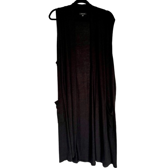 Verve Ami Sleeveless Long Open Cardigan, Black, SIZE 3X, NWT - Picture 2 of 8